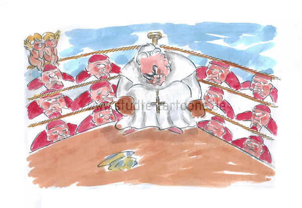 Rücktritt des Papstes, Heiliger Vater, Handtuch werfen, Papst Benedikt XVI, Kardinal Ratzinger